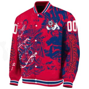 custom fresno state bulldogs fishing art red jacket best selling