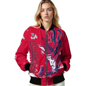 custom fresno state bulldogs fishing passion red white jacket latest model
