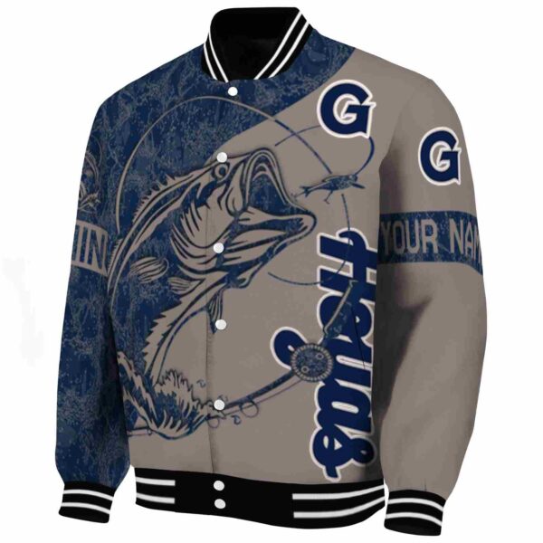 custom georgetown hoyas fishing rod grey jacket best selling