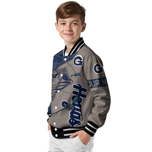 custom georgetown hoyas fishing rod grey jacket trendy