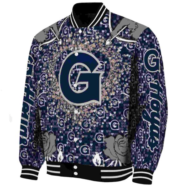 custom georgetown hoyas heart explosion blue jacket best selling