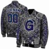custom georgetown hoyas heart explosion blue jacket fashion forward