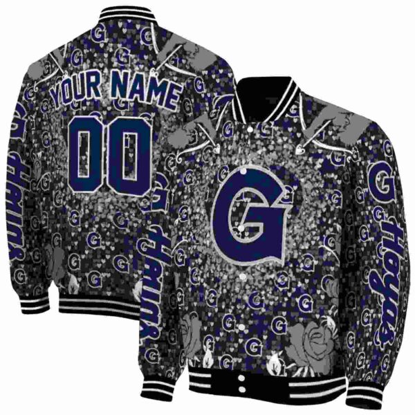 custom georgetown hoyas heart explosion blue jacket fashion forward