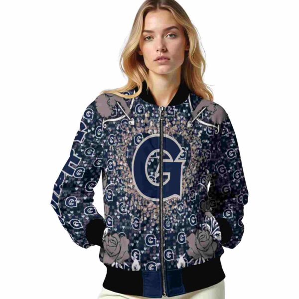 custom georgetown hoyas heart explosion blue jacket latest model