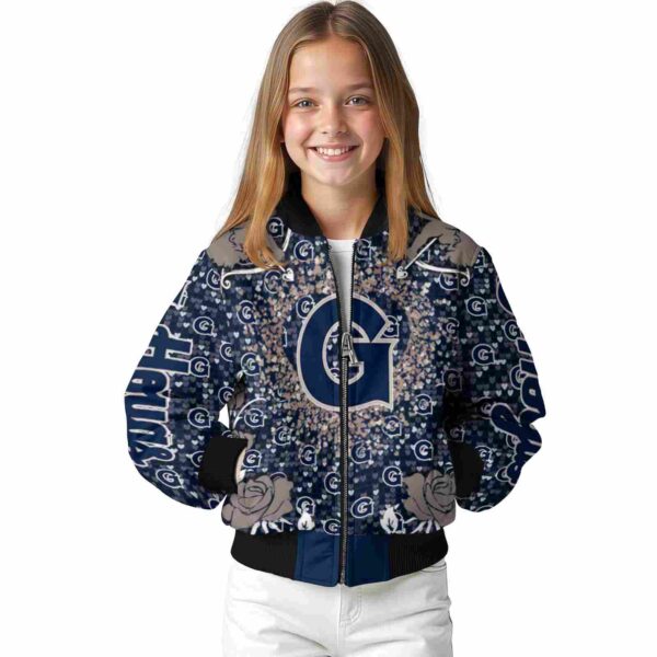 custom georgetown hoyas heart explosion blue jacket top rated