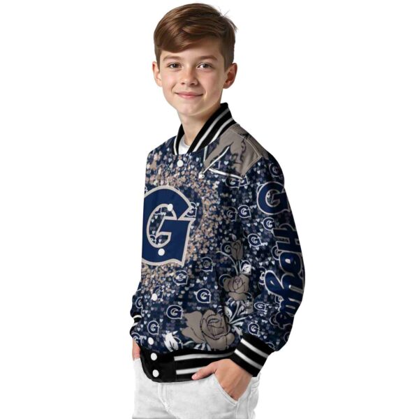 custom georgetown hoyas heart explosion blue jacket trendy