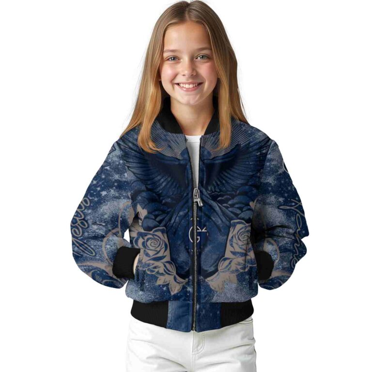 custom georgetown hoyas praying hands blue jacket top rated