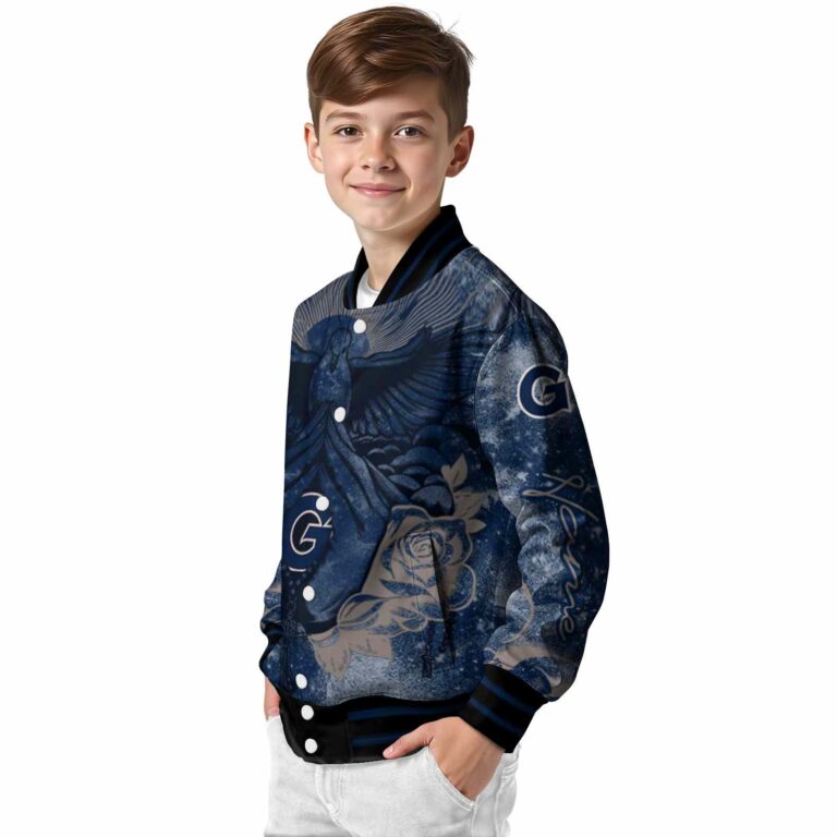 custom georgetown hoyas praying hands blue jacket trendy