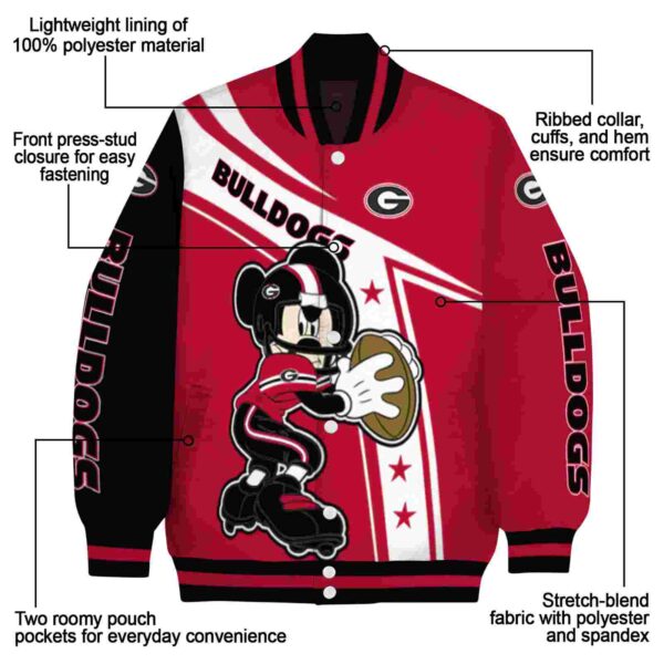 custom georgia bulldogs mickey football red white jacket new arrival
