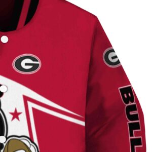 custom georgia bulldogs mickey football red white jacket premium grade