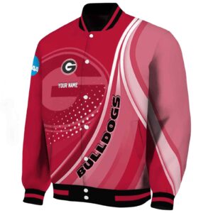 custom georgia bulldogs wave patterns red jacket best selling
