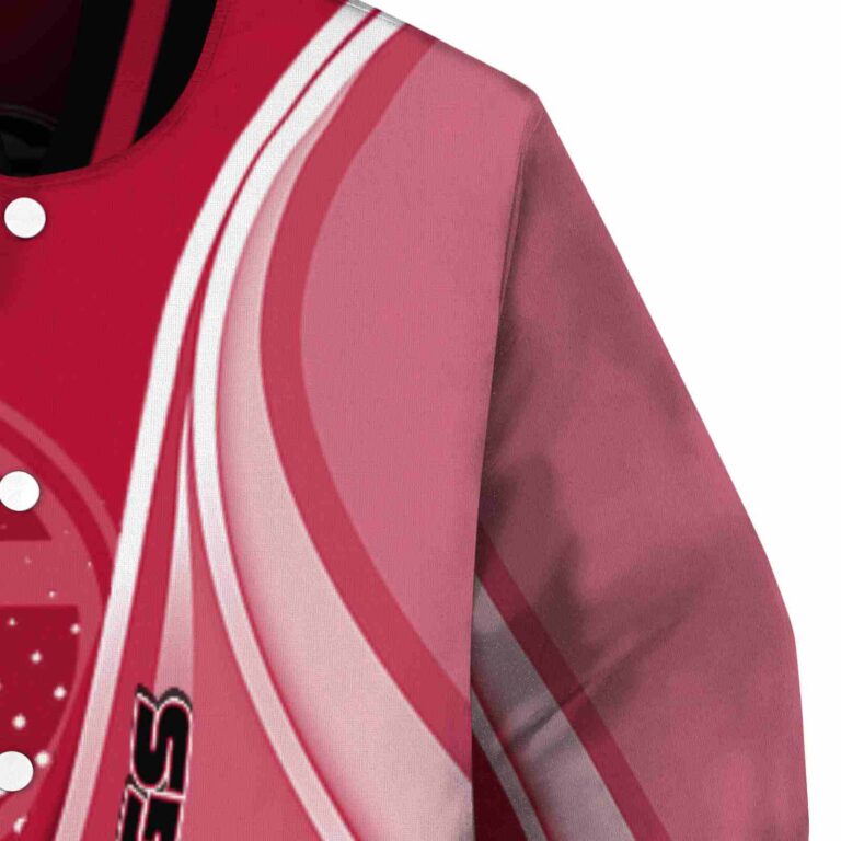 custom georgia bulldogs wave patterns red jacket premium grade