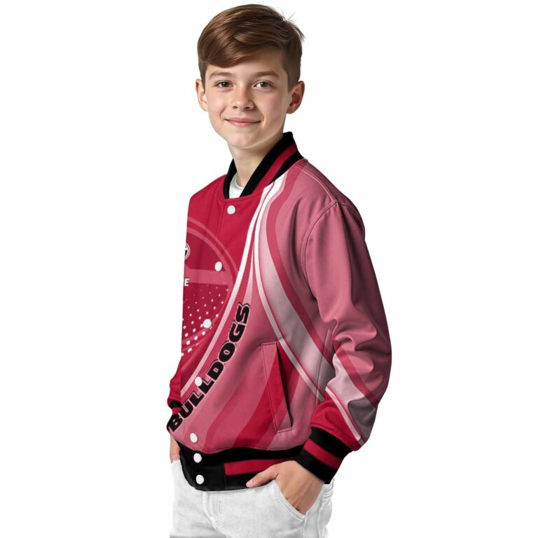 custom georgia bulldogs wave patterns red jacket trendy