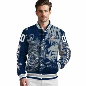 custom georgia southern eagles fishing art blue jacket high quality