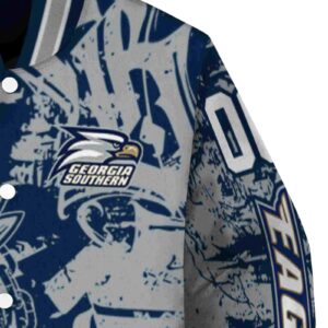 custom georgia southern eagles fishing art blue jacket premium grade