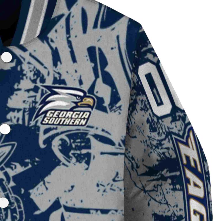 custom georgia southern eagles fishing art blue jacket premium grade