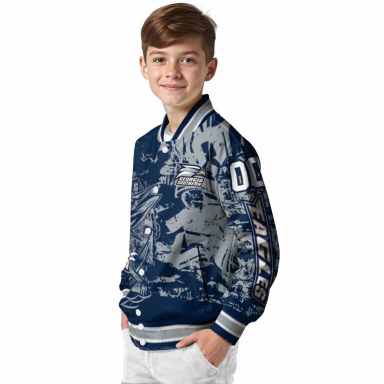 custom georgia southern eagles fishing art blue jacket trendy