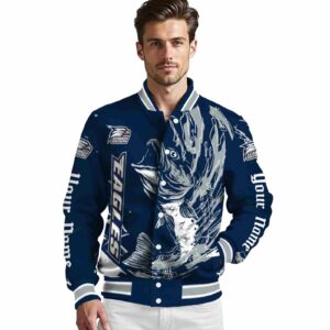 custom georgia southern eagles fishing passion blue white jacket high quality