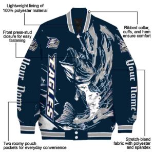 custom georgia southern eagles fishing passion blue white jacket new arrival