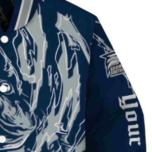 custom georgia southern eagles fishing passion blue white jacket premium grade