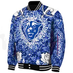custom georgia state panthers heart explosion blue jacket best selling