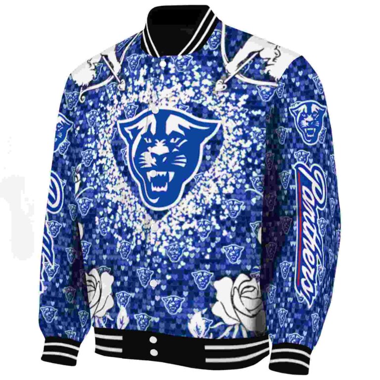 custom georgia state panthers heart explosion blue jacket best selling
