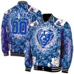 custom georgia state panthers heart explosion blue jacket best selling