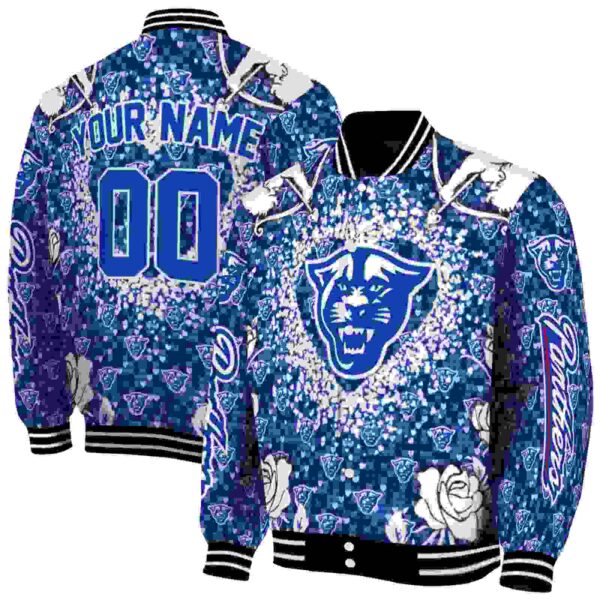 custom georgia state panthers heart explosion blue jacket fashion forward