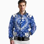 custom georgia state panthers heart explosion blue jacket best selling