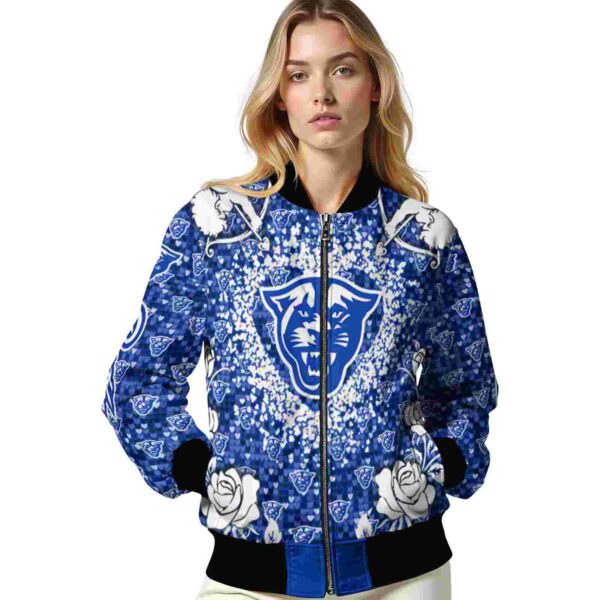 custom georgia state panthers heart explosion blue jacket latest model