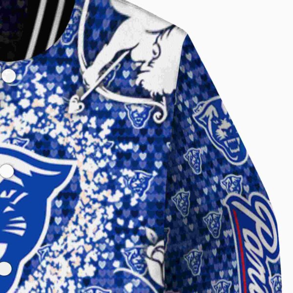 custom georgia state panthers heart explosion blue jacket premium grade