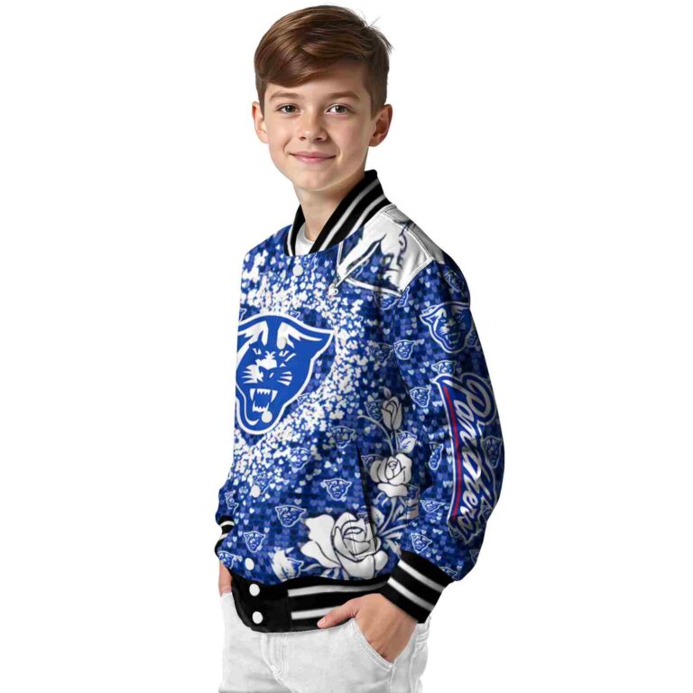 custom georgia state panthers heart explosion blue jacket trendy