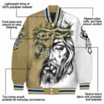 custom georgia tech yellow jackets jesus tears gold white jacket best selling
