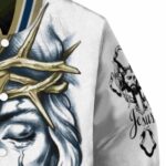 custom georgia tech yellow jackets jesus tears gold white jacket best selling