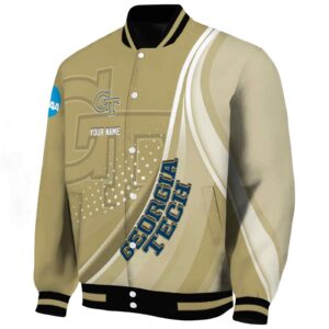 custom georgia tech yellow jackets wave patterns gold jacket best selling
