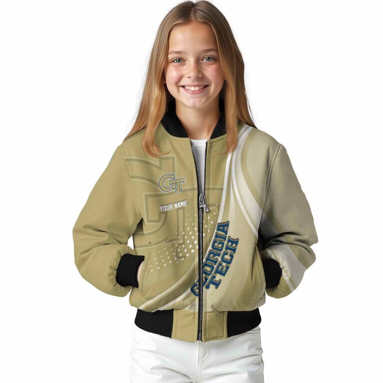 custom georgia tech yellow jackets wave patterns gold jacket top rated