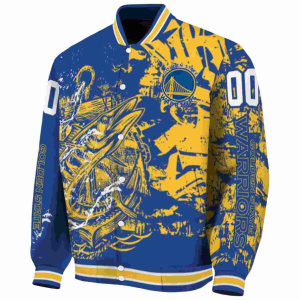 custom golden state warriors fishing art blue jacket best selling