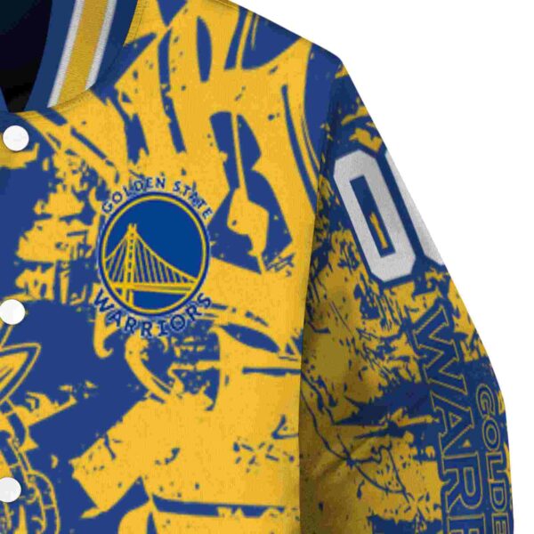 custom golden state warriors fishing art blue jacket premium grade