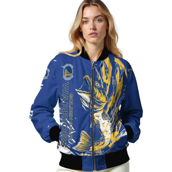 custom golden state warriors fishing passion blue white jacket latest model