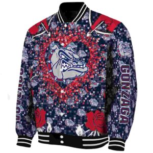 custom gonzaga bulldogs heart explosion blue jacket best selling
