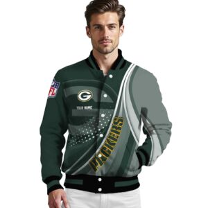 custom green bay packers wave patterns green jacket high quality