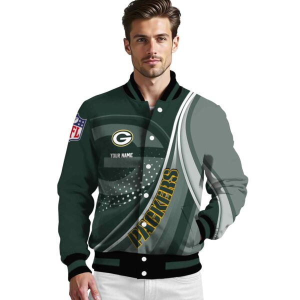 custom green bay packers wave patterns green jacket high quality