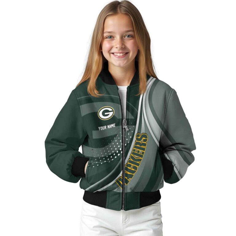 custom green bay packers wave patterns green jacket top rated