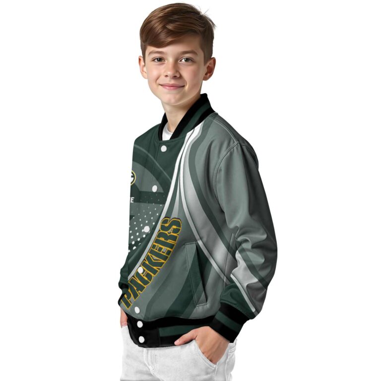 custom green bay packers wave patterns green jacket trendy