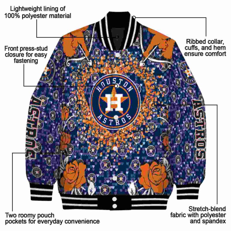 custom houston astros heart explosion blue jacket new arrival