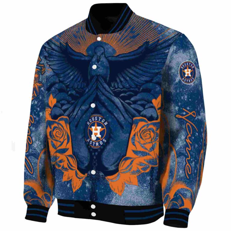 custom houston astros praying hands blue jacket best selling