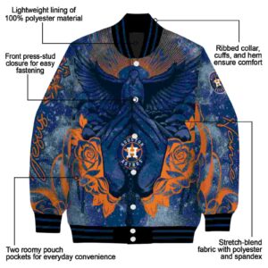 custom houston astros praying hands blue jacket new arrival