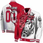 custom houston cougars jesus tears red white jacket best selling