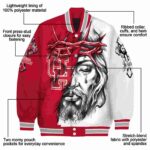 custom houston cougars jesus tears red white jacket best selling