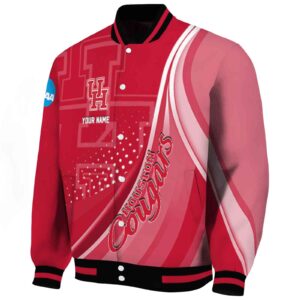 custom houston cougars wave patterns red jacket best selling